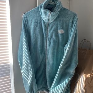 North face Turquoise Zip Up